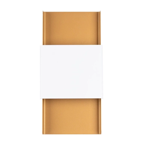 Nowoczesny kinkiet ścienny DURLIN złoty i biały SOLLUX LIGHTING do salonu i sypialni 40 cm