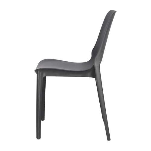 Krzesło ogrodowe Ginevra antracytowe z tworzywa sztaplowane nowoczesne SCAB Design