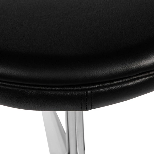 Podnóżek do fotela Jajo D2.DESIGN skórzany czarny obrotowy nowoczesny do salonu