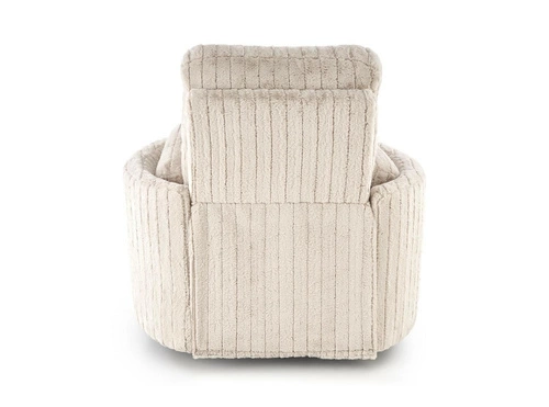 Fotel wypoczynkowy rozkładany Bun Intesi beżowy do salonu z funkcją kołyski