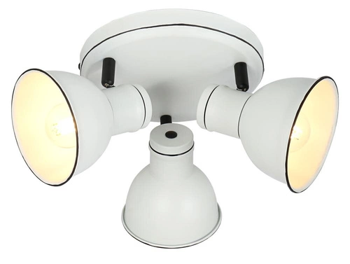 Lampa sufitowa Zumba plafon 3x40W E14  biały+czarny