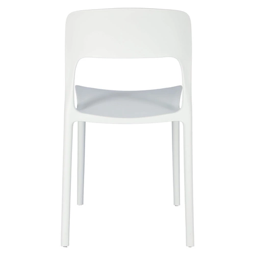 Krzesło do jadalni i ogrodu Flexi białe z tworzywa sztaplowane nowoczesne Intesi