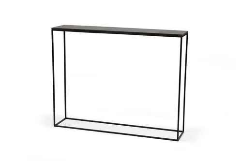 Konsola STAM 200 nowoczesna szara pietra wąska metalowa do przedpokoju i salonu NORDIFRA
