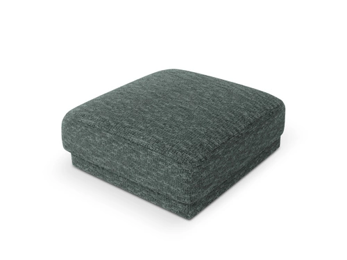 Pufa Miley niebieska kwadratowa chenille 90x90 cm nowoczesna do salonu i sypialni