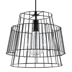 Lampa wisząca Gate czarna nowoczesna do salonu loftowa metalowa nad stół 35 cm