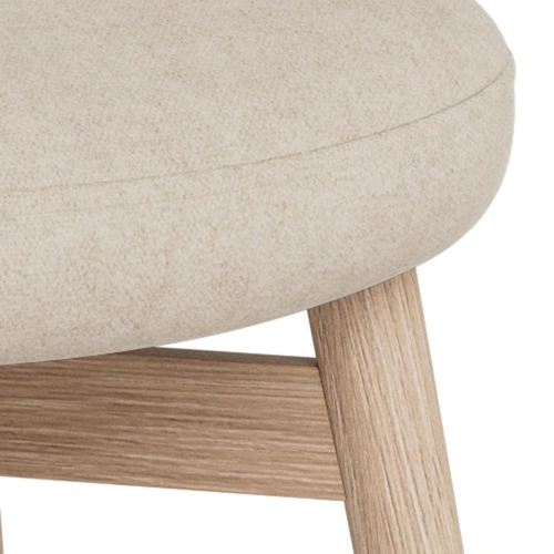 Actona Joy krzesło tapicerowane skandynawskie do jadalni beż dąb