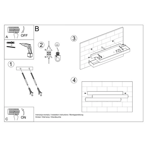 Kinkiet ścienny nowoczesny biały FROST Sollux Lighting do salonu i sypialni 42 cm metalowy