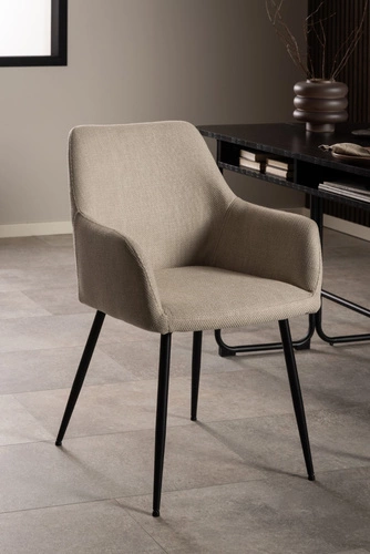 Krzesło Lizzy z podłokietnikami beżowe    OUTLET