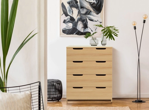 Komoda drewniana z szufladami SKANDICA Spectrum 4 skandynawska do salonu lub sypialni 83 cm