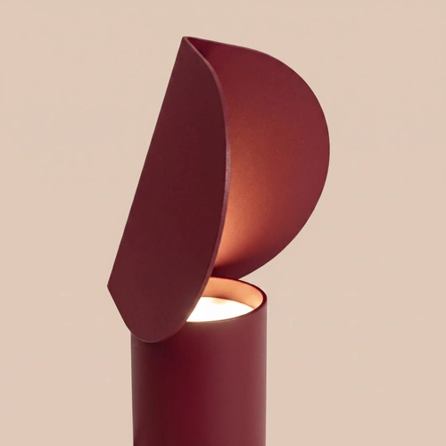 Lampa biurkowa LED BISCUIT burgund nowoczesna do gabinetu