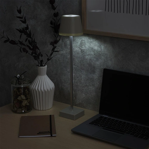 Lampka biurkowa LED Blanca szara dotykowa ze ściemniaczem 45 cm