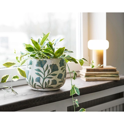 Doniczka ceramiczna Miłorząb biała do salonu House Nordic 22,5 cm