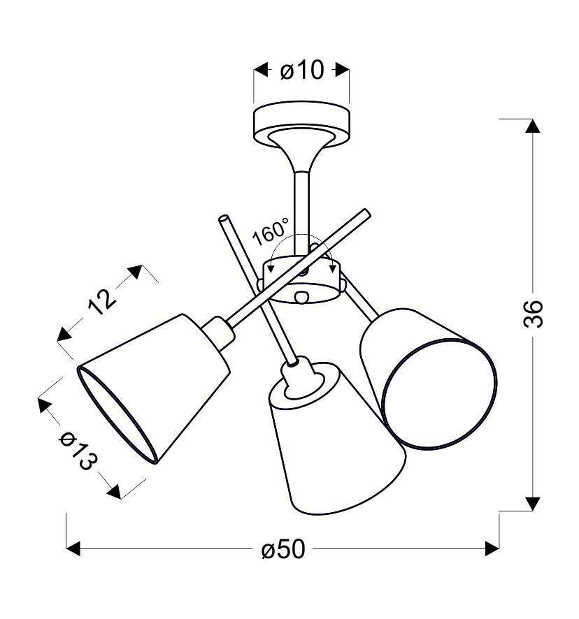 Lampa wisząca Vox 3x40W E14 chrom z abażurem