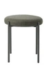 Stołek tapicerowany Pulto oliwkowy nowoczesny do kuchni i jadalni metalowy 48 cm