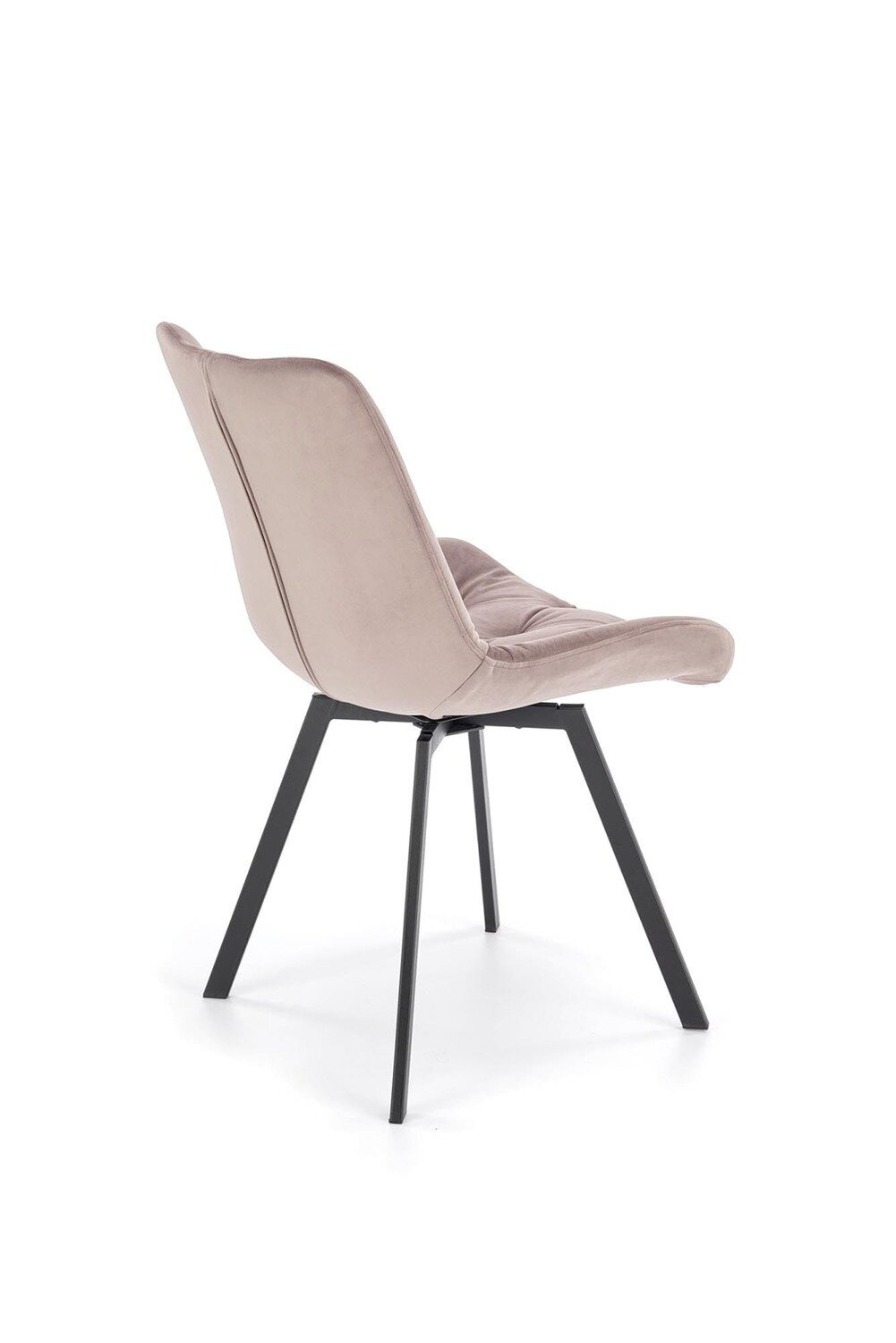 Krzesło tapicerowane Veroniq beżowe welurowe obrotowe do jadalni i salonu nowoczesne Intesi