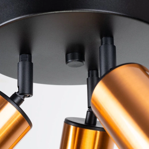 Plafon sufitowy WINX 3P czarny miedź nowoczesny stalowy do salonu i sypialni SOLLUX