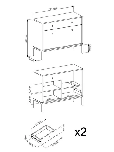 Zestaw mebli do salonu Evora granatowa