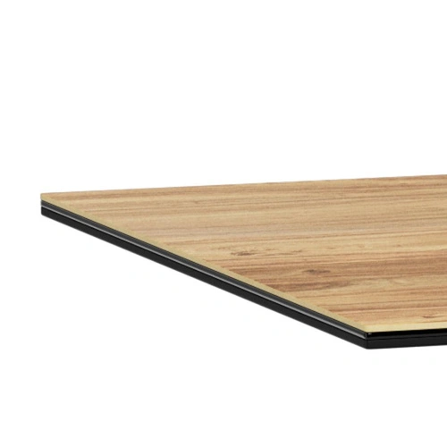 Stół Heaven 160x90 nowoczesny do jadalni ceramika dąb na czarnych nogach