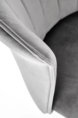 Fotel biurowy ergonomiczny Cossio welurowy szary obrotowy nowoczesny do biura Intesi