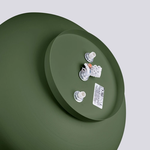 Plafon sufitowy OMIQ okrągły zielony oliwkowy nowoczesny do salonu i sypialni SOLLUX