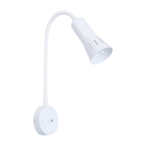 Kinkiet ścienny Arena biały nowoczesny metalowy z regulowanym wysięgnikiem do sypialni i salonu