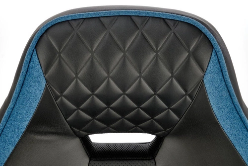 Fotel gamingowy Neferet ergonomiczny obrotowy z zagłówkiem czarno-niebieski do biurka