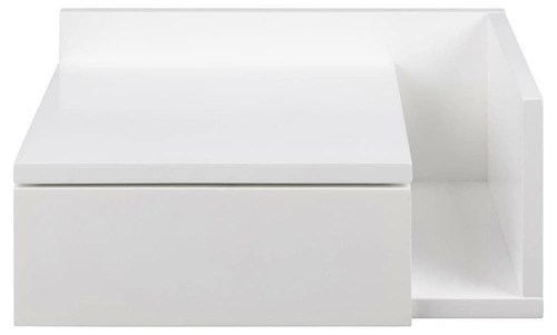 Szafka nocna biała wisząca z szufladą 40 cm nowoczesna Actona Ashlan II minimalistyczna