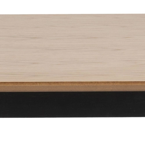 Stół do jadalni Roxby 120x80 cm prostokątny drewniany nowoczesny naturalny czarne nogi