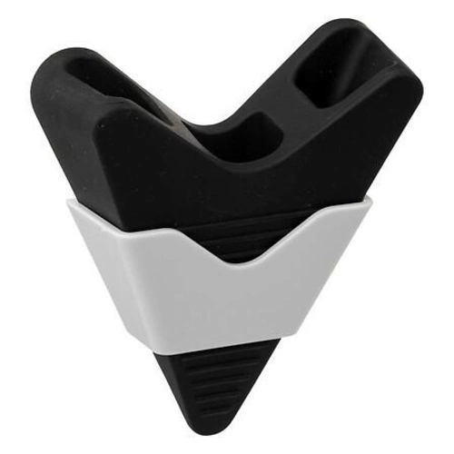 5five simply smart stoper do drzwi samoprzylepny plastikowy z uchwytem czarny 2 sztuki