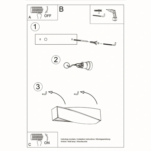 Kinkiet ścienny SIGMA MINI Sollux biały nowoczesny ceramiczny do salonu i sypialni 35 cm