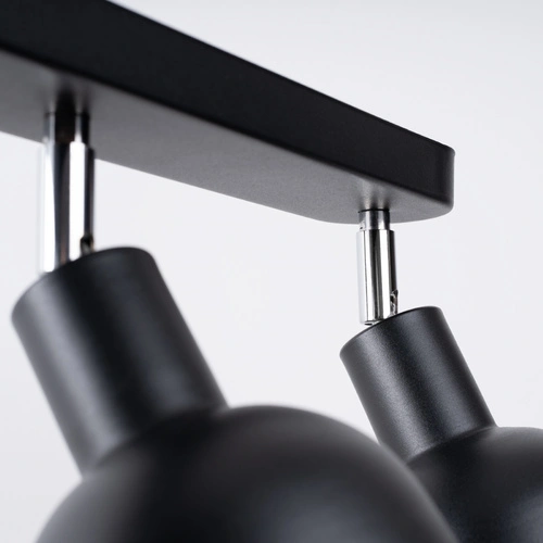 Plafon sufitowy ELBA 3 czarny loftowy metalowy do salonu i jadalni SOLLUX LIGHTING