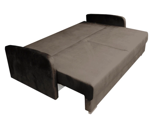 Sofa rozkładana Urduna brązowa z funkcją spania i pojemnikiem do salonu skandynawska