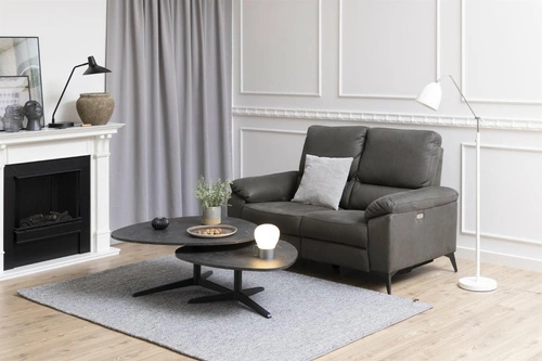 Sofa dwuosobowa Rana nowoczesna szara z regulowanym oparciem do salonu Actona