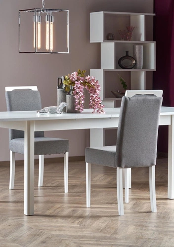 Stół rozkładany Flora biały nowoczesny do jadalni i salonu prostokątny 160–228 cm Intesi