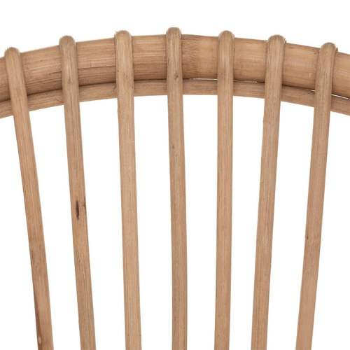 Fotel rattanowy Neta boho do salonu z podłokietnikami i poduszką Atmosphera naturalny