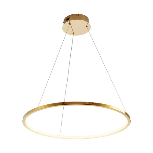 Nowoczesna złota lampa sufitowa LED CIRCLE SLIM 60 cm do salonu i nad stół