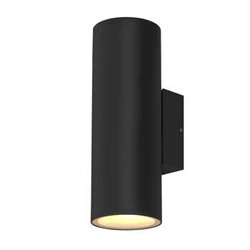 Kinkiet zewnętrzny Primula lampa ogrodowa elewacyjna tuba 14,5x31cm czarny 2x60W E27 PAR30 IP65