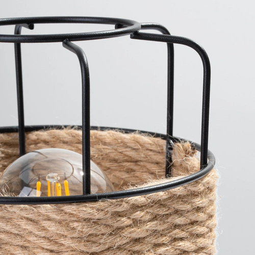 Czarna lampa biurkowa GIZUR metalowa industrialna lampka nocna do sypialni i biura SOLLUX