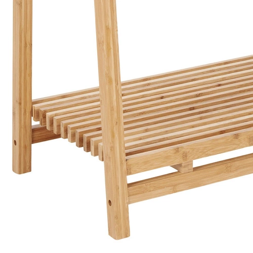 Wieszak stojący Bali bambusowy z półką na buty do przedpokoju w stylu boho Actona