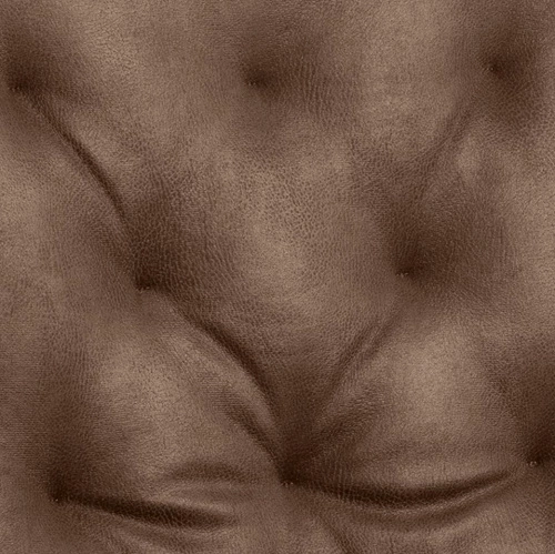 Krzesło do jadalni Kira Actona tapicerowane ekoskóra brązowe na czarnych płozach nowoczesne