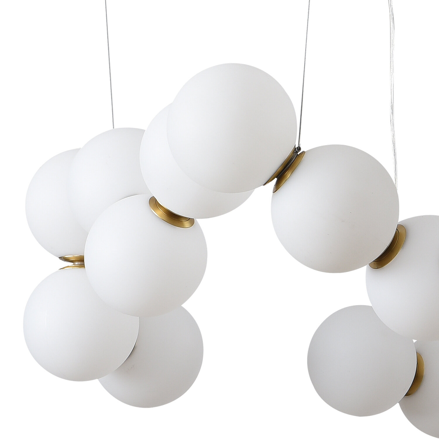 Lampa wisząca kula LED CORALLI-80 biała nowoczesna do salonu i nad stół 80 cm