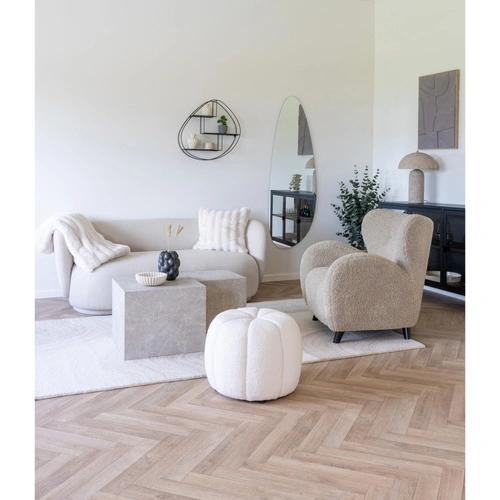 Poduszka dekoracyjna Galena 45x45 biała nowoczesna do salonu i sypialni