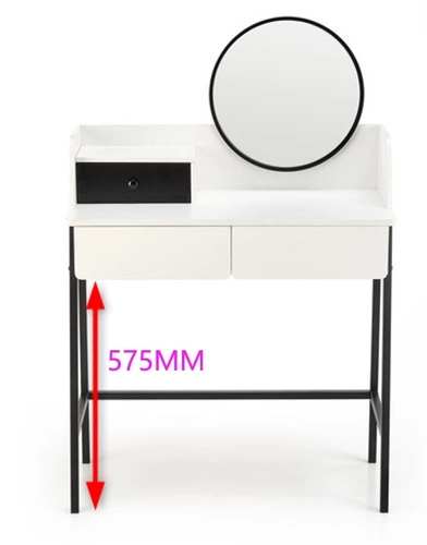 Nowoczesna toaletka z lustrem i szufladami Sonia biała do sypialni Intesi 80 cm