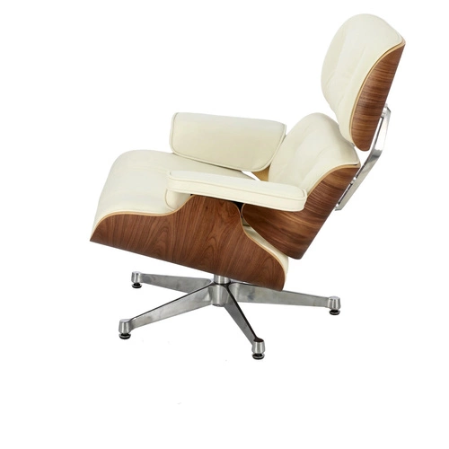 Fotel Vip Lounge Chair obrotowy skórzany biały nowoczesny do salonu D2.DESIGN