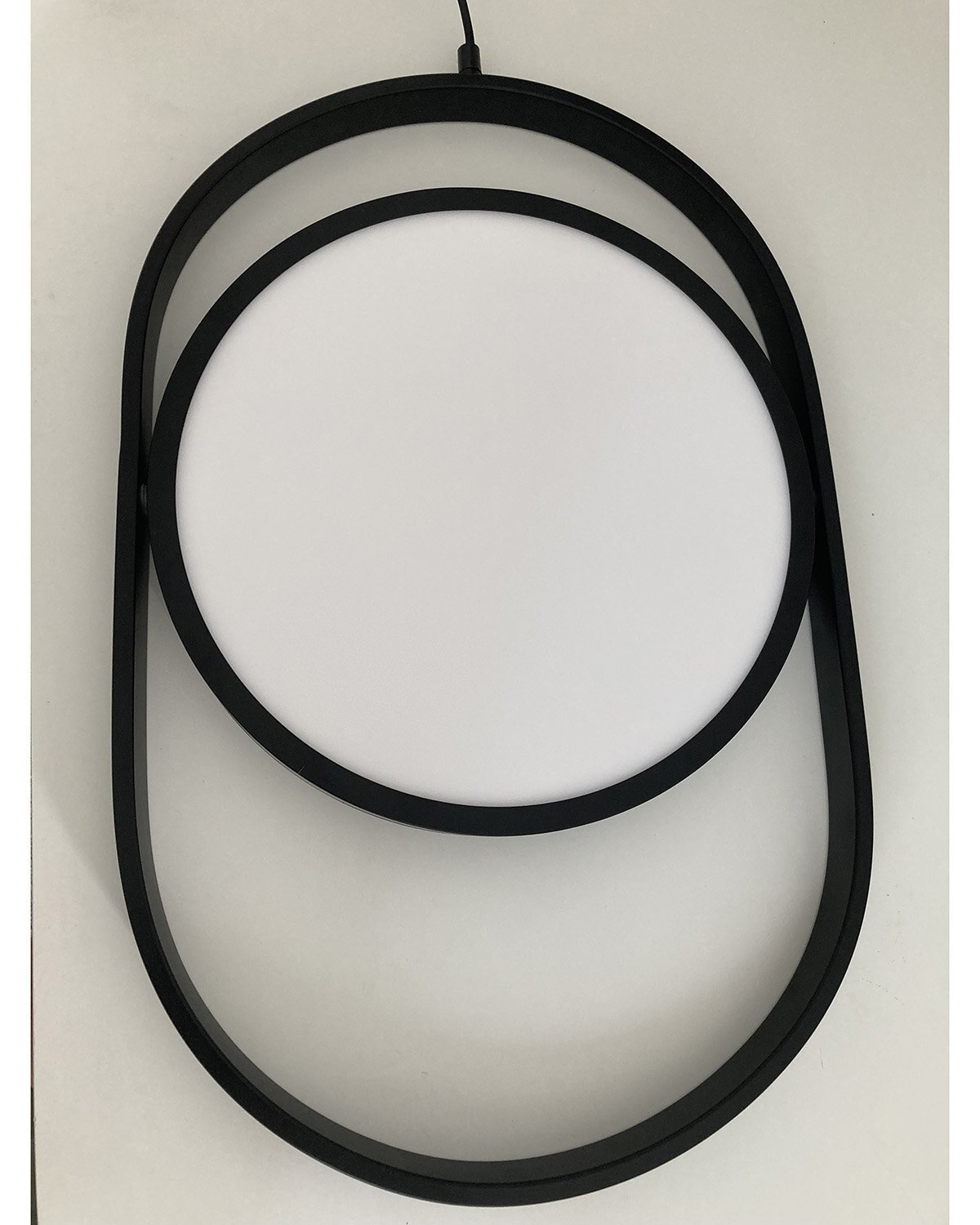 Lampa wisząca ELIPSE LED czarna 38 cm
