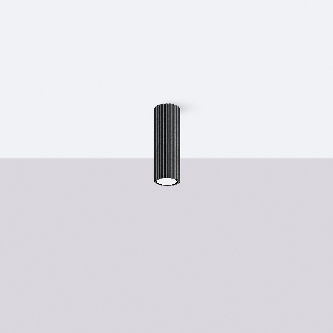 Plafon sufitowy KARBON 20 czarny minimalistyczny do salonu i sypialni aluminium 20 cm