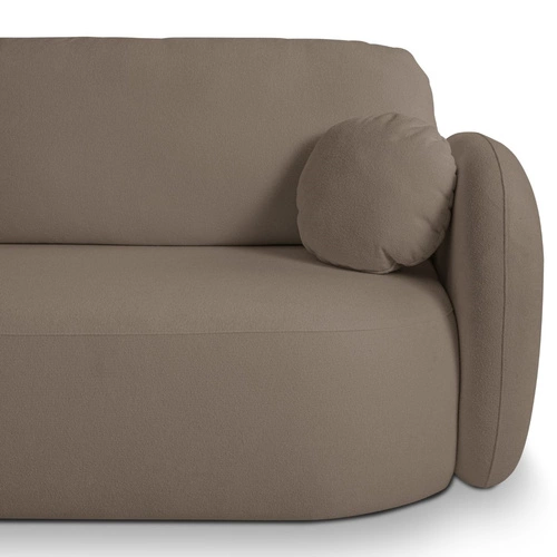 Narożnik z funkcją spania do salonu Salby lewy brązowy nowoczesny z pojemnikiem Intesi