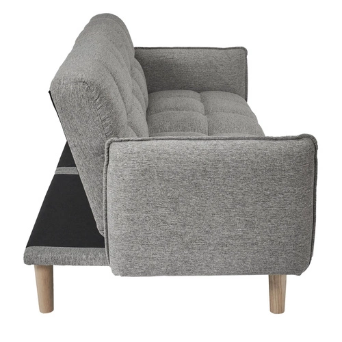 Sofa rozkładana z funkcją spania Sara szara skandynawska do salonu i pokoju młodzieżowego Intesi