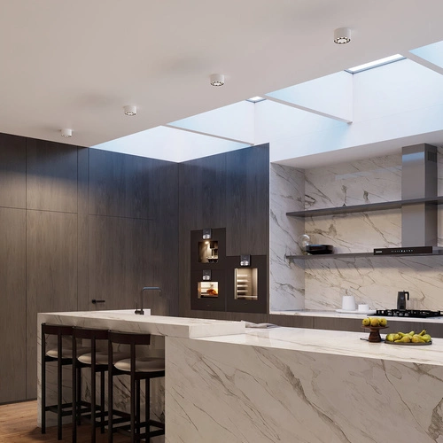 Plafon sufitowy LED DIO biały nowoczesny aluminiowy do salonu i kuchni SOLLUX