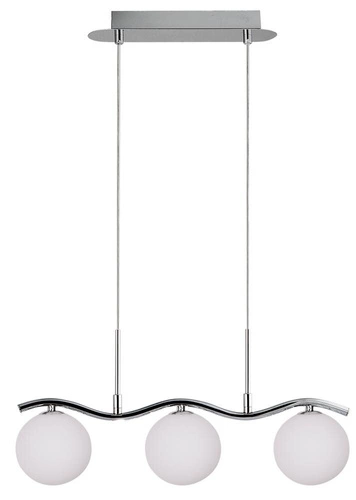 Lampa wisząca Ramon chromowy 3x40W G9  klosz biały